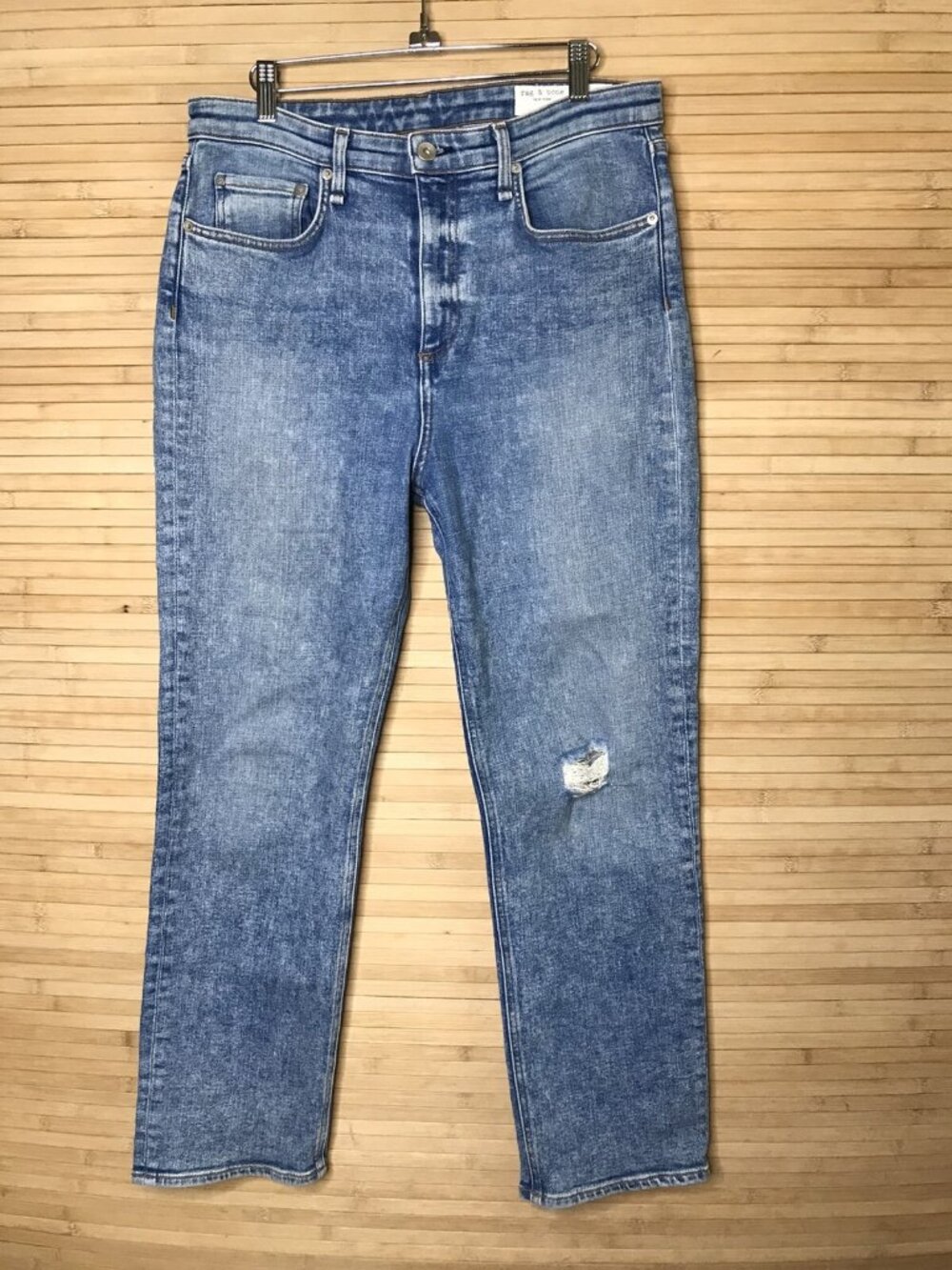 Rag & Bone NY Womens Blue Nina High Rise Ankle cigarette in cleo Denim Jeans 31
